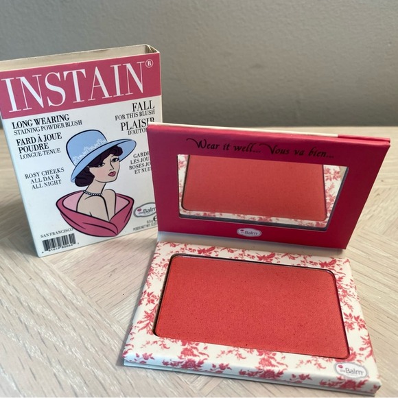 The Balm Instain Long Wearing Powder Blush Toile Deep Pink Coral .23 oz New - Picture 1 of 9